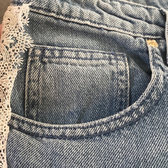 NWOT Blumarine Blue Lace Trim Distressed Skinny Jeans💙🤍💙 - Picture 5 of 13